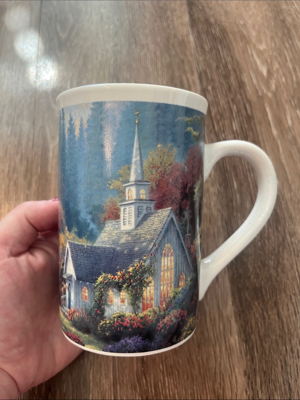 Thomas Kinkade Forest Chapel Ceramic Mug